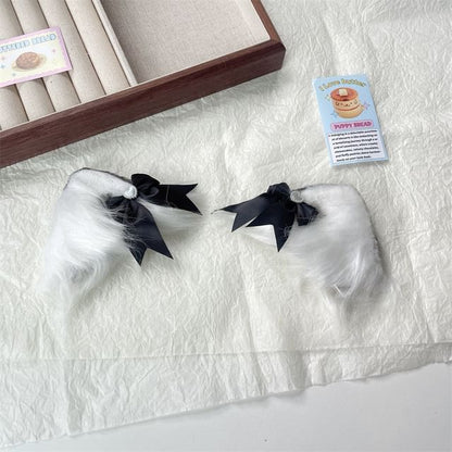 Fluffy Headband / Ear Hair Cat Bow Clip Lace
