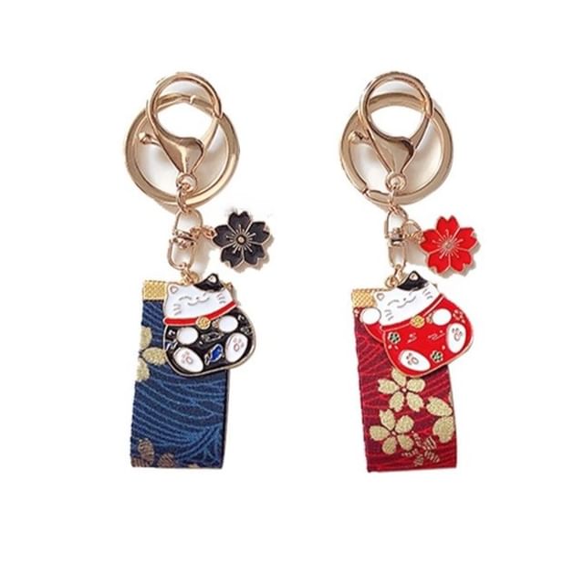 Japanese Lucky-Cat Key Ring / Bag Charm