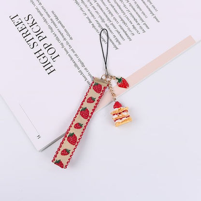 Strawberry Cake Phone Charm