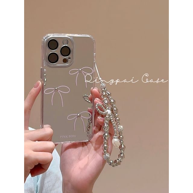 Bow Mirrored Phone Case - iPhone 15 Pro Max / 15 Pro / 15 Plus / 15 / 14 Pro Max / 14 Pro / 14 Plus / 14 / 13 Pro Max / 13 Pro / 13 / 13 mini / 12 Pro Max / 12 Pro / 12 / 12 mini / 11 Pro Max / 11 Pro / 11