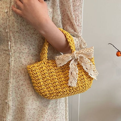 Woven Bag Tote Bow