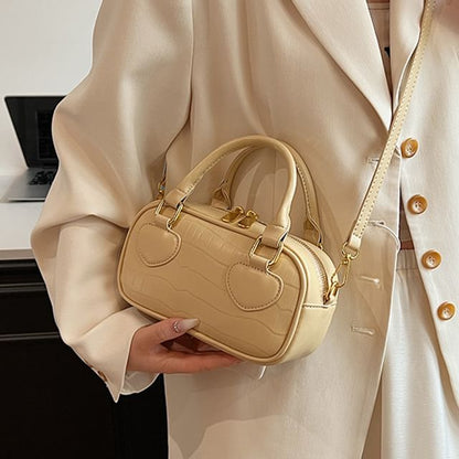 Crossbody Handle Bag Croc Top Grain