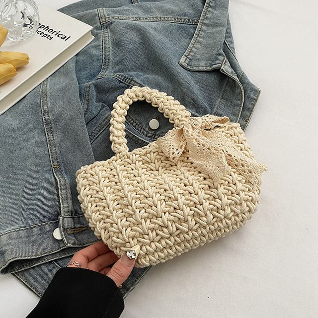 Woven Bag Tote Bow