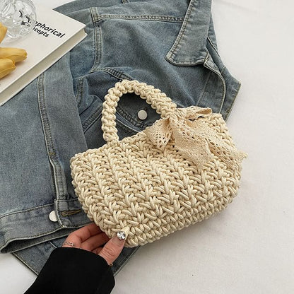 Woven Bag Tote Bow