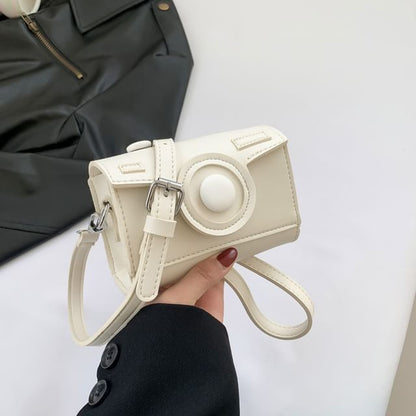 Flap Crossbody Leather Bag Camera Faux