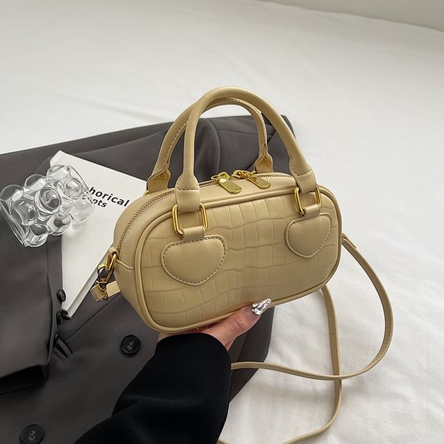 Crossbody Handle Bag Croc Top Grain