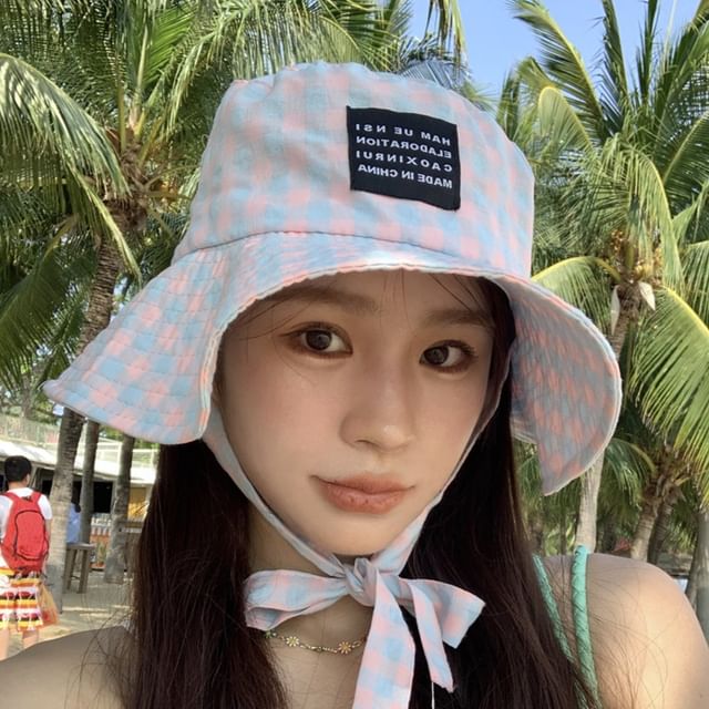 Gingham Bucket Hat Applique