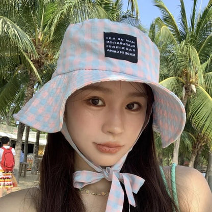 Gingham Bucket Hat Applique