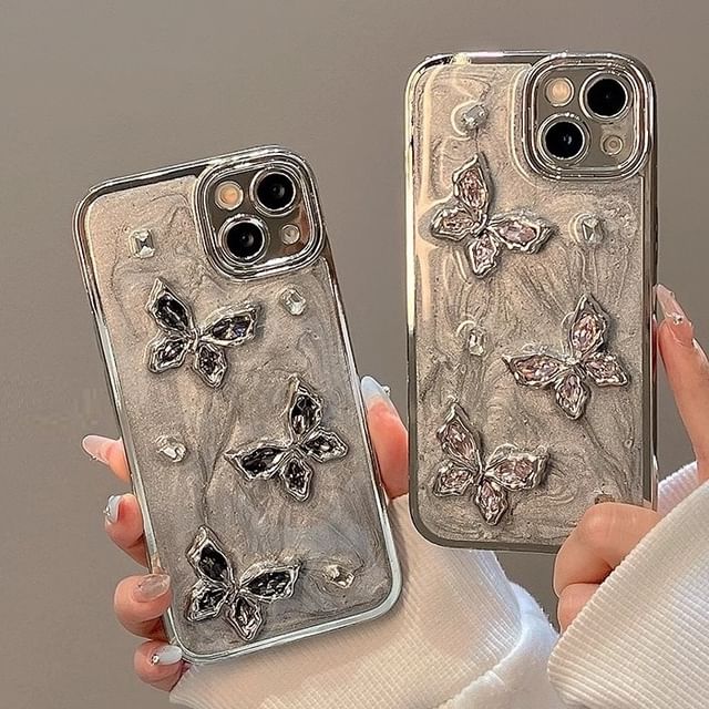 Butterfly Case Rhinestone Phone