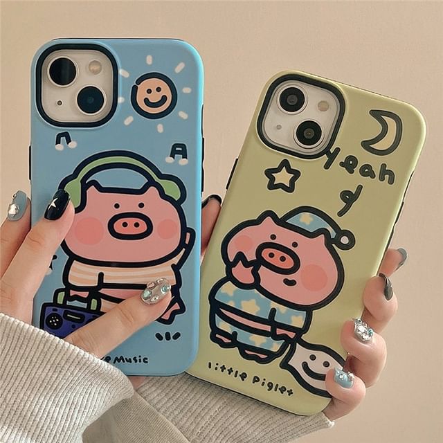 Pig Phone Case - iPhone 15 Pro Max / 15 Pro / 15 Plus / 15 / 14 Pro Max / 14 Pro / 14 Plus / 14 / 13 Pro Max / 13 Pro / 13 / 13 mini / 12 Pro Max / 12 Pro / 12 / 12 mini / 11 Pro Max / 11 Pro / 11