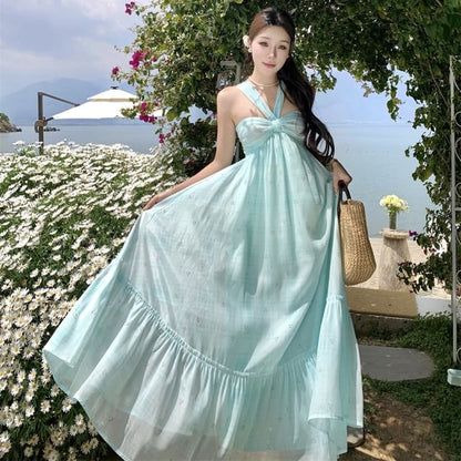 Robe d'été longue à motifs licou