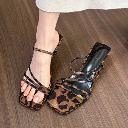 Sandals Heel Strappy Slide Kitten