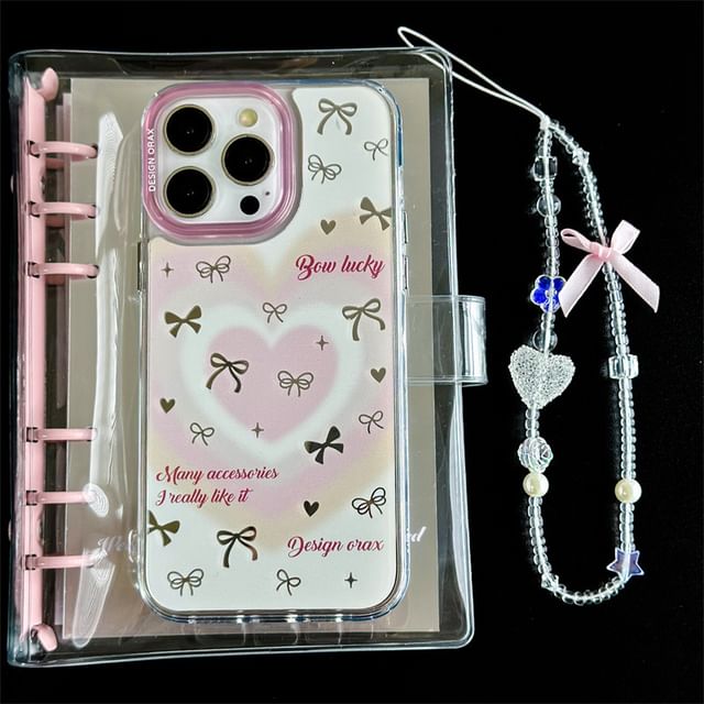 Heart Bow Mirrored Phone Case