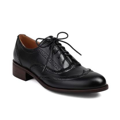Brogue Oxford Shoes Lace-Up