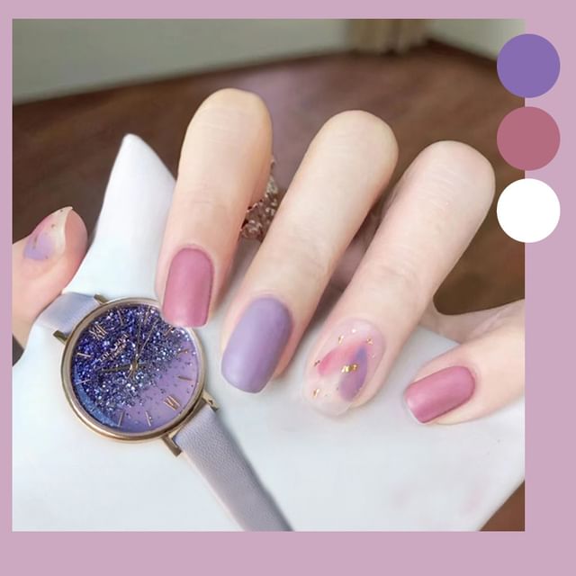 Ongles à coller avec effet ondulé mat (divers modèles)