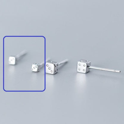 Dice S925 Sterling Silver Stud Earring (Various Designs)