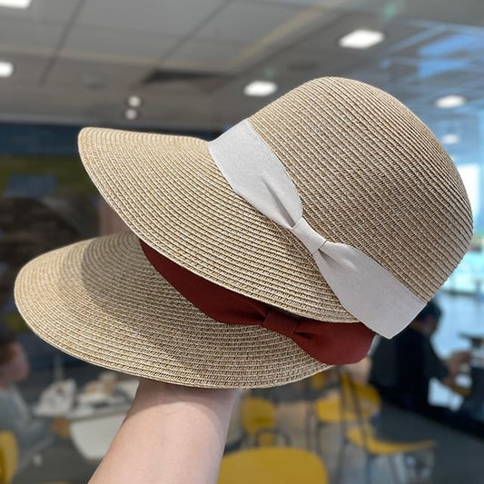 Sun Hat Bow Straw