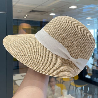 Sun Hat Bow Straw