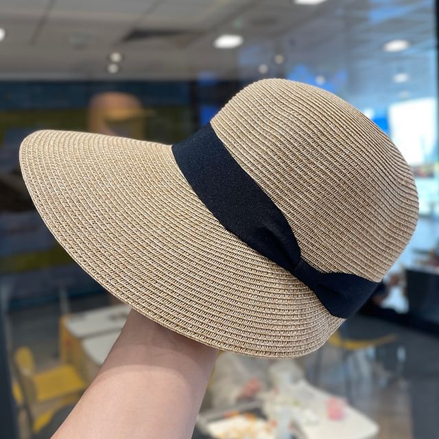 Sun Hat Bow Straw