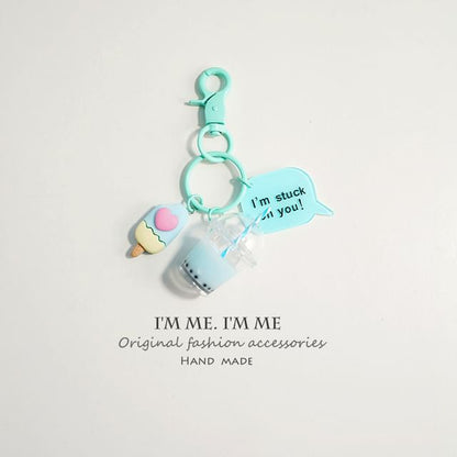 Bubble Milk-Tea Bag Charm / Key Ring