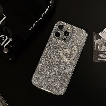 Phone Pearl Case Heart Faux