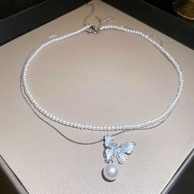 Necklace Butterfly Crystal Designs) / (Various Bracelet Faux Alloy