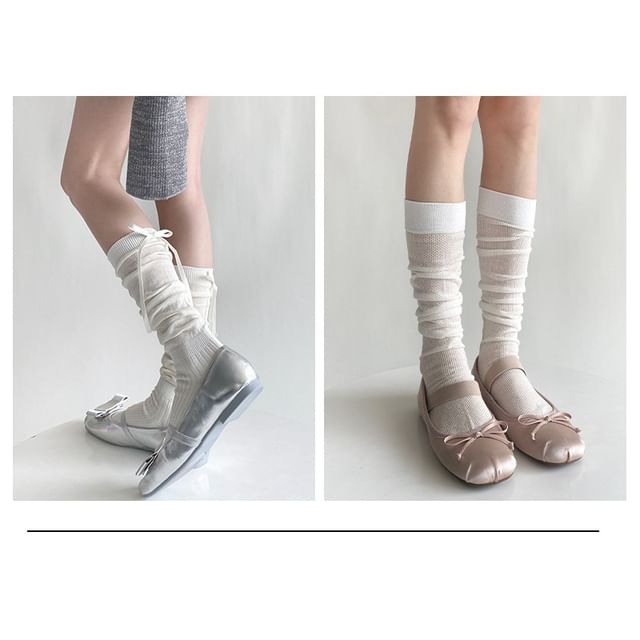 Ribbon Accent Socks / Set