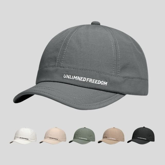 Short Baseball Cap Brim Embroidered Lettering