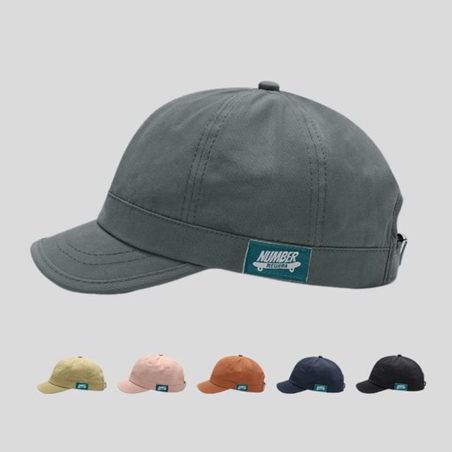 Cap Applique Brim Baseball Short