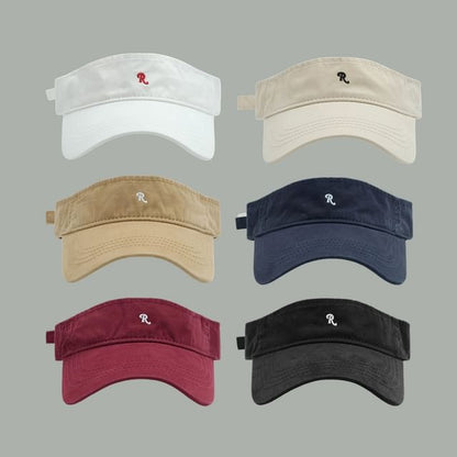 Lettering Sun Embroidered Visor