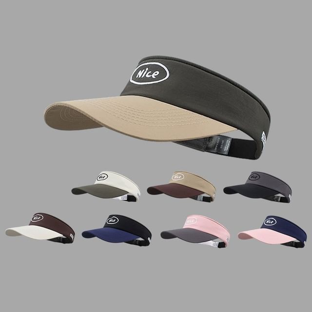 Two Tone Visor Lettering Sun Embroidered