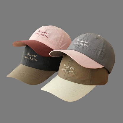 Two Cap Baseball Tone Lettering Embroidered