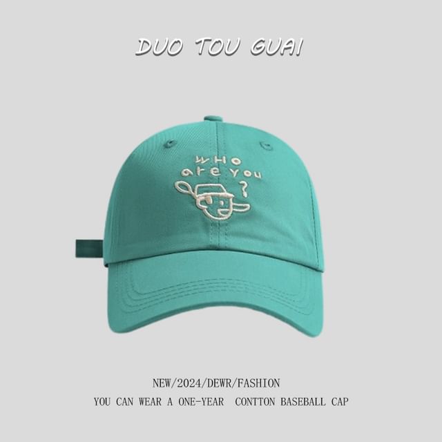 Baseball Cartoon Embroidered Cap