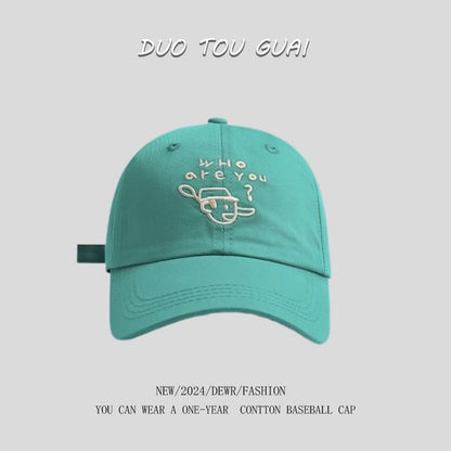 Baseball Cartoon Embroidered Cap