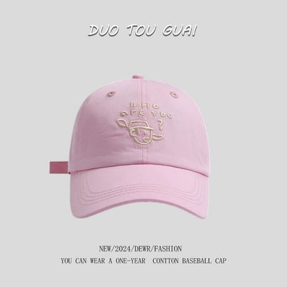 Baseball Cartoon Embroidered Cap