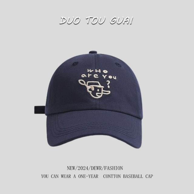 Baseball Cartoon Embroidered Cap