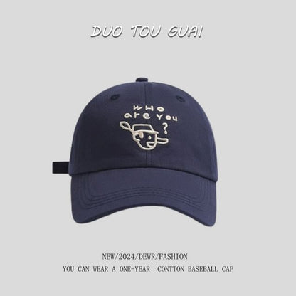 Baseball Cartoon Embroidered Cap