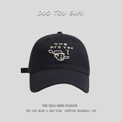 Baseball Cartoon Embroidered Cap