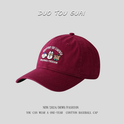 Cap Cartoon Baseball Embroidered
