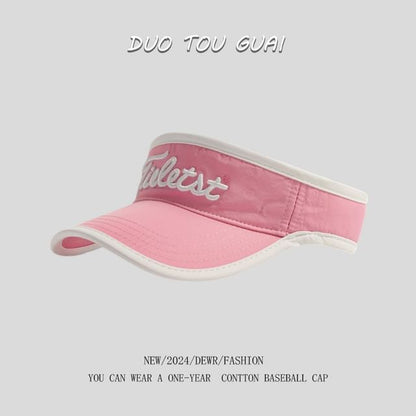Sun Embroidered Lettering Contrast Visor Trim