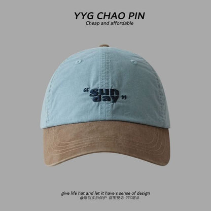 Cap Baseball Tone Embroidered Two Lettering