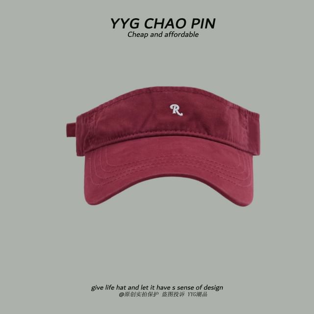 Lettering Sun Embroidered Visor