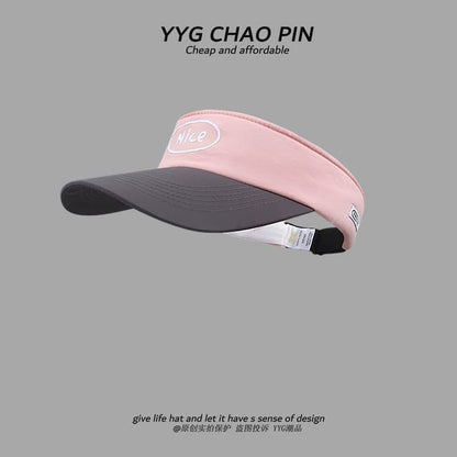 Two Tone Visor Lettering Sun Embroidered
