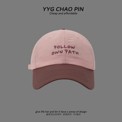 Two Cap Baseball Tone Lettering Embroidered