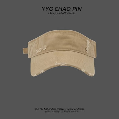 Distressed Plain Visor Sun
