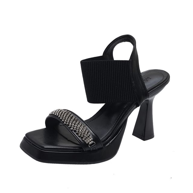 Wedge Rhinestone Sandals Heel