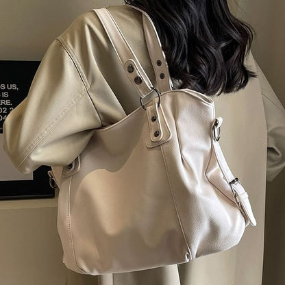 Bag Leather Faux Plain Tote