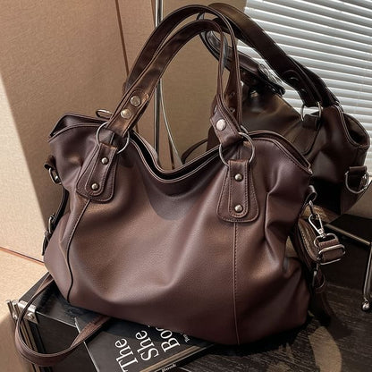 Bag Leather Faux Plain Tote