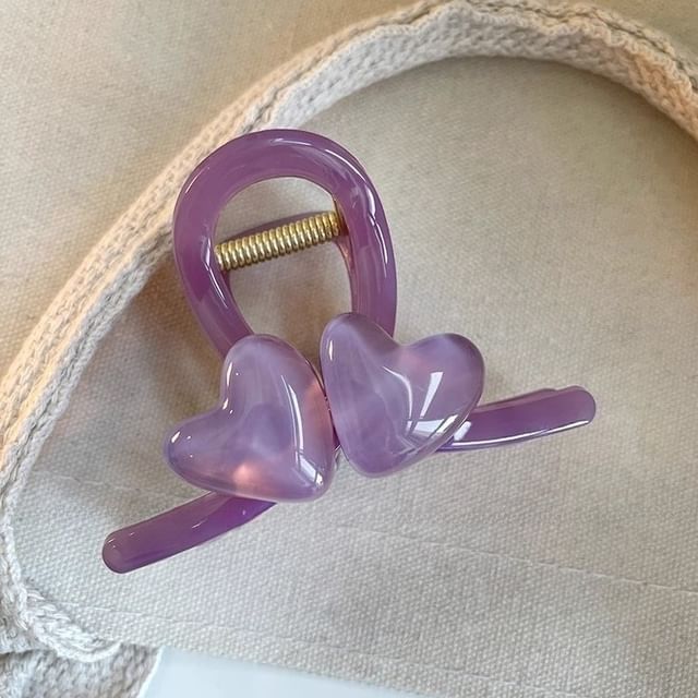 Heart Acrylic Hair Clamp