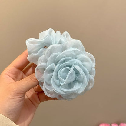 Floral Mesh Scrunchie